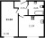 Планировка однокомнатной квартиры площадью 31.04 кв. м в новостройке ЖК "Черная речка"