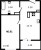 Планировка однокомнатной квартиры площадью 40.91 кв. м в новостройке ЖК "Черная речка"