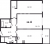 Планировка двухкомнатной квартиры площадью 66.2 кв. м в новостройке ЖК "Черная речка"