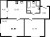 Планировка двухкомнатной квартиры площадью 57.97 кв. м в новостройке ЖК "Черная речка"