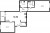 Планировка двухкомнатной квартиры площадью 65.98 кв. м в новостройке ЖК "Черная речка"