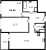 Планировка двухкомнатной квартиры площадью 56.46 кв. м в новостройке ЖК "Черная речка"