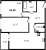 Планировка двухкомнатной квартиры площадью 60.08 кв. м в новостройке ЖК "Черная речка"