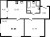 Планировка двухкомнатной квартиры площадью 57.65 кв. м в новостройке ЖК "Черная речка"