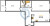 Планировка двухкомнатной квартиры площадью 67.13 кв. м в новостройке ЖК "Черная речка"