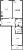 Планировка двухкомнатной квартиры площадью 68.58 кв. м в новостройке ЖК "Черная речка"