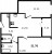 Планировка двухкомнатной квартиры площадью 51.76 кв. м в новостройке ЖК "Черная речка"