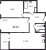 Планировка двухкомнатной квартиры площадью 53.51 кв. м в новостройке ЖК "Черная речка"