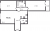 Планировка двухкомнатной квартиры площадью 73.01 кв. м в новостройке ЖК "Черная речка"