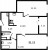 Планировка двухкомнатной квартиры площадью 51.12 кв. м в новостройке ЖК "Черная речка"