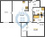 Планировка двухкомнатной квартиры площадью 59.6 кв. м в новостройке ЖК "Черная речка"