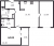 Планировка двухкомнатной квартиры площадью 64.04 кв. м в новостройке ЖК "Черная речка"