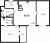 Планировка двухкомнатной квартиры площадью 64.92 кв. м в новостройке ЖК "Черная речка"