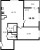 Планировка двухкомнатной квартиры площадью 58.28 кв. м в новостройке ЖК "Черная речка"