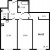 Планировка двухкомнатной квартиры площадью 66.62 кв. м в новостройке ЖК "Черная речка"