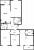 Планировка трехкомнатной квартиры площадью 116.3 кв. м в новостройке ЖК "Черная речка"
