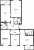 Планировка трехкомнатной квартиры площадью 119.05 кв. м в новостройке ЖК "Черная речка"