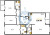 Планировка трехкомнатной квартиры площадью 106.9 кв. м в новостройке ЖК "Черная речка"