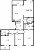 Планировка трехкомнатной квартиры площадью 116.73 кв. м в новостройке ЖК "Черная речка"