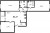 Планировка трехкомнатной квартиры площадью 82.27 кв. м в новостройке ЖК "Черная речка"