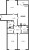 Планировка трехкомнатной квартиры площадью 92.63 кв. м в новостройке ЖК "Черная речка"
