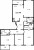 Планировка трехкомнатной квартиры площадью 115.48 кв. м в новостройке ЖК "Черная речка"
