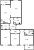 Планировка трехкомнатной квартиры площадью 115.36 кв. м в новостройке ЖК "Черная речка"