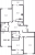 Планировка четырехкомнатной квартиры площадью 111.1 кв. м в новостройке ЖК "Жемчужный каскад"