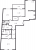 Планировка трехкомнатной квартиры площадью 103.4 кв. м в новостройке ЖК "Болконский"
