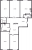 Планировка четырехкомнатной квартиры площадью 138.4 кв. м в новостройке ЖК "Идеалист"