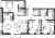 Планировка трехкомнатной квартиры площадью 100.43 кв. м в новостройке ЖК "Московский, 65"