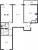 Планировка трехкомнатной квартиры площадью 67.2 кв. м в новостройке ЖК "Ручьи"