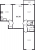 Планировка трехкомнатной квартиры площадью 66.5 кв. м в новостройке ЖК "Ручьи"
