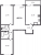 Планировка трехкомнатной квартиры площадью 66.9 кв. м в новостройке ЖК "Ручьи"