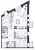 Планировка трехкомнатной квартиры площадью 99.4 кв. м в новостройке ЖК "VEREN VILLAGE стрельна"