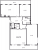 Планировка трехкомнатной квартиры площадью 131.7 кв. м в новостройке ЖК "Familia"