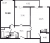 Планировка двухкомнатной квартиры площадью 72.8 кв. м в новостройке ЖК "Звезды Столиц"