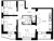Планировка трехкомнатной квартиры площадью 85.3 кв. м в новостройке ЖК "Звезды Столиц"