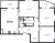 Планировка трехкомнатной квартиры площадью 84.5 кв. м в новостройке ЖК "Звезды Столиц"