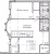 Планировка однокомнатной квартиры площадью 77.15 кв. м в новостройке ЖК "Amo"
