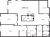 Планировка двухкомнатной квартиры площадью 149.11 кв. м в новостройке ЖК "Amo"