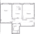 Планировка двухкомнатной квартиры площадью 62.4 кв. м в новостройке ЖК "Amo"