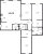 Планировка трехкомнатной квартиры площадью 135.78 кв. м в новостройке ЖК "Amo"