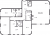 Планировка четырехкомнатной квартиры площадью 153.15 кв. м в новостройке ЖК "Amo"
