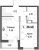 Планировка однокомнатной квартиры площадью 36.48 кв. м в новостройке ЖК "Урбанист"