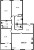 Планировка трехкомнатной квартиры площадью 106.53 кв. м в новостройке ЖК "The One"