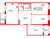 Планировка трехкомнатной квартиры площадью 93.1 кв. м в новостройке ЖК "Svetlana Park"