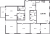 Планировка четырехкомнатной квартиры площадью 136 кв. м в новостройке ЖК "Жемчужная гавань"