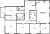 Планировка четырехкомнатной квартиры площадью 136.1 кв. м в новостройке ЖК "Жемчужная гавань"