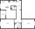 Планировка двухкомнатной квартиры площадью 79.84 кв. м в новостройке ЖК "ID Кудрово"